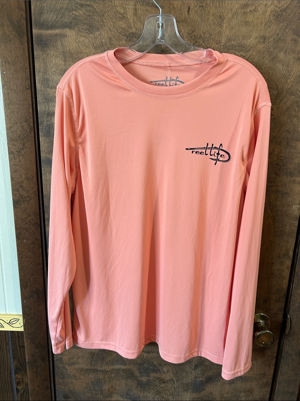 Reel Life Coral Long Sleeve Shirt M